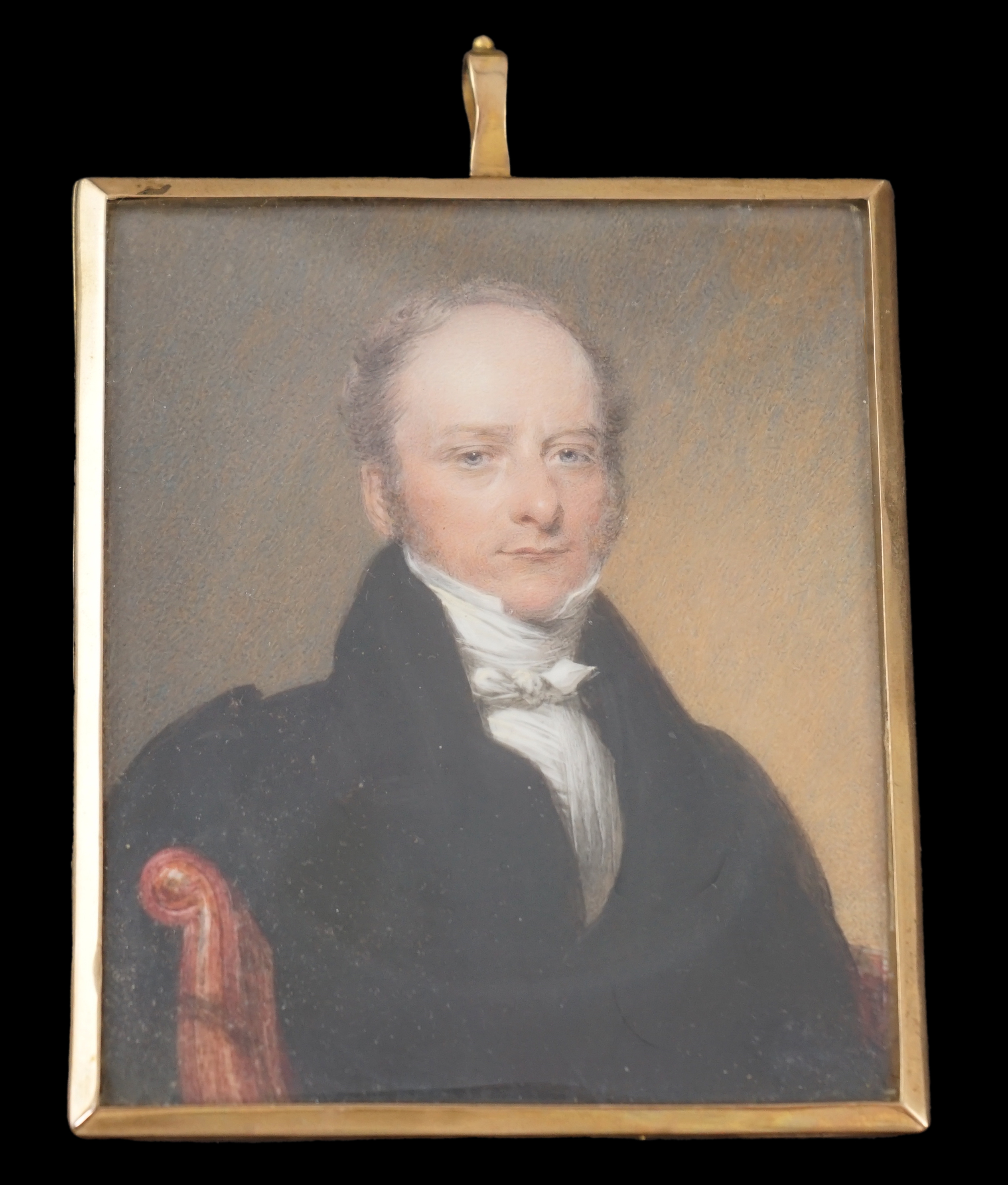 Sir William John Newton (1785-1869), Portrait miniature of a gentleman, watercolour on ivory, 9.2 x 7.7cm. CITES Submission reference 2KNJADTU